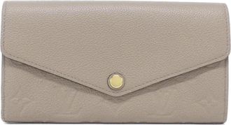 Louis Vuitton Monogram Empreinte Tourterelle Leather Long Wallet (Bi-Fold) (Pre-Owned)