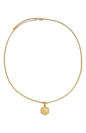 Petit Moments Initial Pendant Necklace in Gold-L at Nordstrom