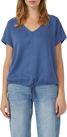 s.Oliver Kurzarmbluse mit Tunnelzug am Saum