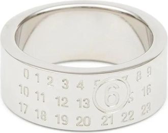 Maison Margiela Numerieke Minimalistische Signature Ring - Dames - Ringen - Grijs - M - Accessoires