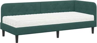 vidaXL Estructura De Cama En Esquina Verde Oscuro 80 X 200 Cm Vidaxl