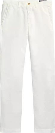 Ralph Lauren Linnen-katoenen broek Straight Fit - Heren - Straight fit broeken - Wit - W36 L32 - Katoen - Broeken