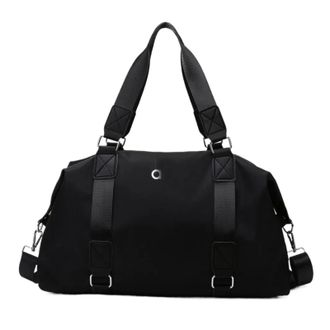 Generic Large Gym Bag with Wet Dry Compartment | Sport Duffel,Compatible For Women Men | Travel Tote(Black)