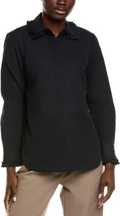 Lafayette 148 New York Pleated Collar Shirt