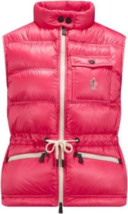 Moncler Arolles Vest - Dames - Bodywarmers - Roze - S - Leer - Jassen