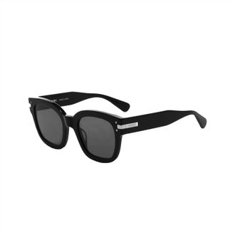 Amiri Mens Classic Logo Sunglasses In Black/black/silver