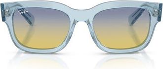 Ray-Ban 53mm Ferrari Gradient Square Sunglasses in Transparent Light Blue/clear at Nordstrom