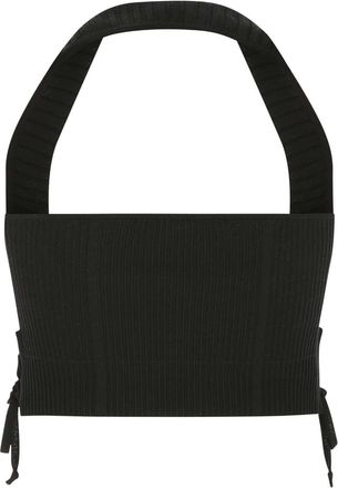 ADĀMO Andrea Adamo Womens Stretch Viscose Blend Bodice Black Polyester Nylon Sweater