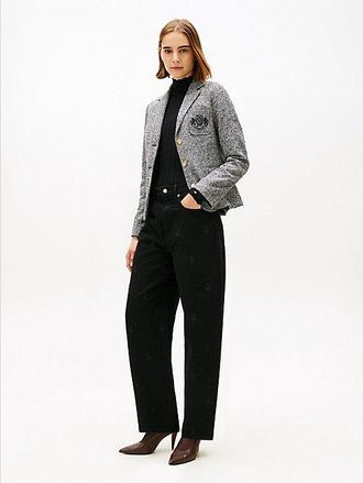 Tommy Hilfiger Vaqueros negros de talle medio y corte de barril