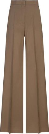 Max Mara Fernet Trousers - female - Max Mara - Wide Trousers - Brown - XS - Trousers
