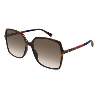 Gucci Sunglasses, female, Brown, Size: 57 MM Stylish Sunglasses in Black