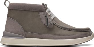 Clarks Race Lite Wally Nubuck Boots In Grey Standard Fit Size 8