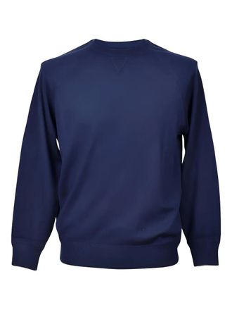 Brunello Cucinelli raglan-sleeve crew-neck sweatshirt - men - Cashmere - 46 - Blue