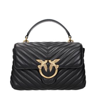 Pinko Pinko Handtassen Lady Love Women Leer Zwart