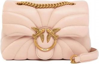 Pinko Love Puff Mini - Dames - Schoudertassen - Roze - ONE Size - Katoen - Tassen