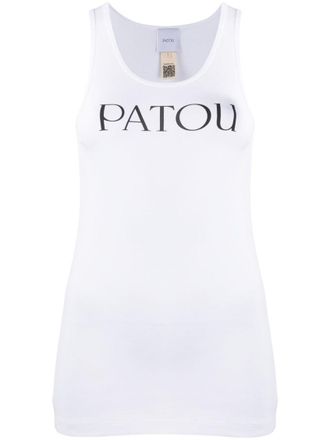 Patou White Logo Cotton Top