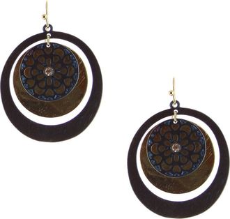 Olivia Welles Disc Drop Earrings in Gold-Blue at Nordstrom Rack