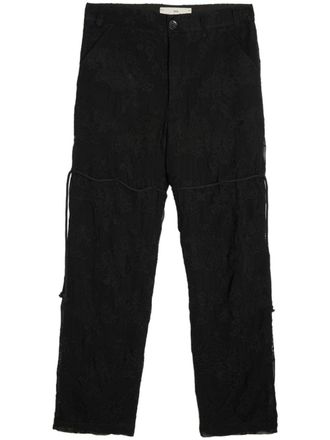 Song for the Mute lace-appliquéd trousers - Black