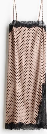 H&M Slipkleid mit Spitze - Beige