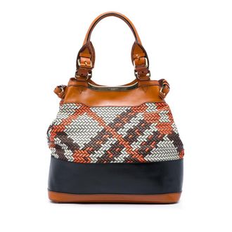 Burberry Pre-owned Burberry Prorsum Woven Leather Check Tote Ladies 4KA8UIU59NKFX7SW