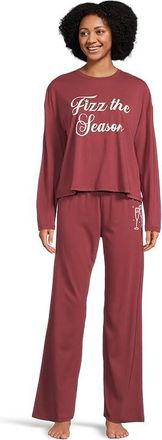PJ Salvage Cotton Modal Jersey Softee Pajama Set Womens Pajama Sets Port Cheers : LG (US 10-12), Cotton/Modal