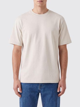 Premiata T-shirt in cotone a girocollo con spalle cadute e logo a contrasto