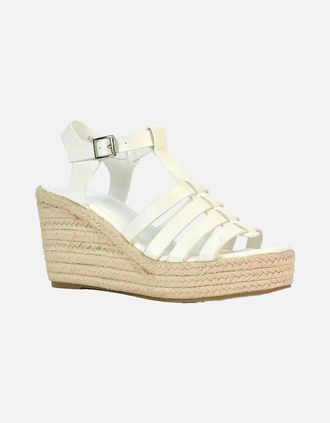 XY London Womens XY London Womens/Ladies Remi Platform Wedge Sandals - White - Size: 6