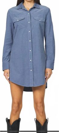 Dear John Denim Rory Button Down Dress In Blue