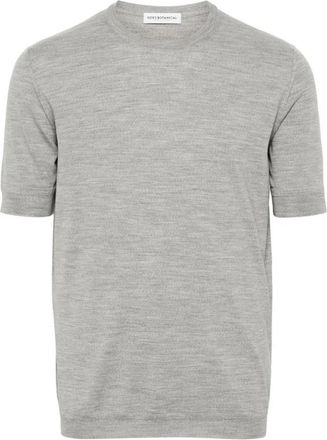 Goes Botanical Merino Wool Crew Neck T-shirt - Heren - T-shirts - Grijs - 5XL - Wol - Tops
