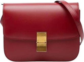 Celine Pre-owned Vintage Schoudertas - Dames - Vintage Schoudertas - Rood - ONE Size - Leer - Vintage