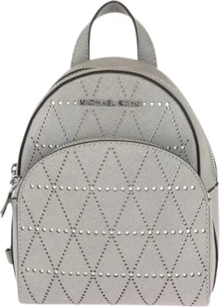 Michael Kors Pre-owned Backpacks, female, Gray, Size: ONE SIZE Pre-owned Leather Backpack