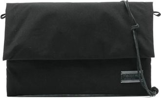 Our Legacy Tassen, Heren, Zwart, ONE Size, Zwarte Foldover Bum Bag met Logo Patch