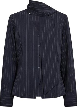 Co'Couture Licacc Pin Scarf Shirt - Blouses & Shirts - Mujer - Azul - XS