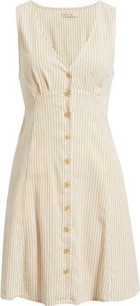 Marine Layer Camila Stripe Sleeveless Hemp Blend Minidress in Tuscan Stripe at Nordstrom, Size X-Small