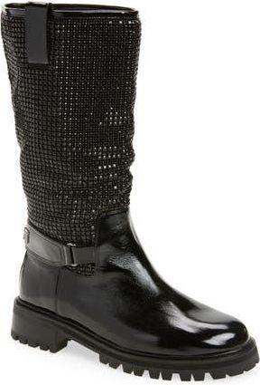 Kurt Geiger Kurt Crystal Embellished Boot in Black at Nordstrom Rack, Size 6.5
