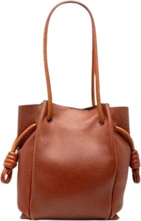 Loewe Pre-owned Bucket Bags, female, Brown, Size: ONE SIZE Pre-owned The Flamenco Knot