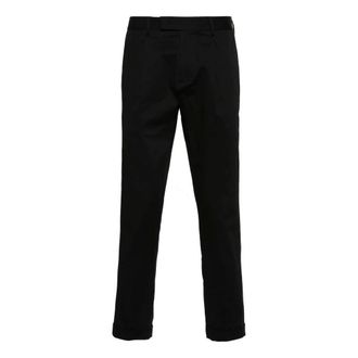 low brand Black Cotton Twill Trousers - male - Low Brand - Slim-fit Trousers - Black - W36 - Trousers