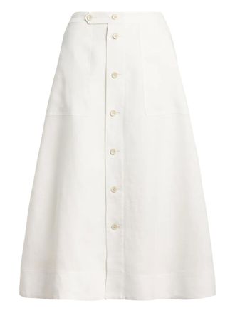 Polo Ralph Lauren button-front midi skirt - White