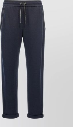 Brunello Cucinelli cotton silk skinny track pants