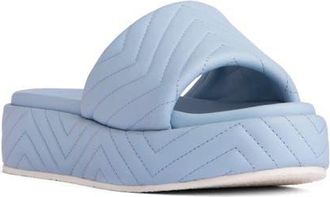 BEAUTIISOLES Deedee Platform Slide Sandal in Sky Blue at Nordstrom, Size 10