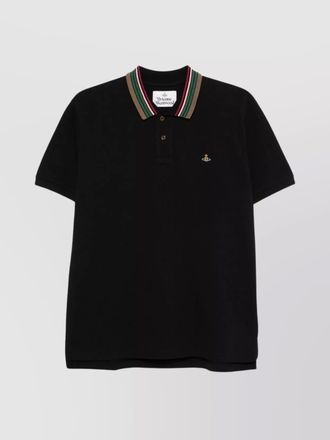 Vivienne Westwood striped collar polo shirt
