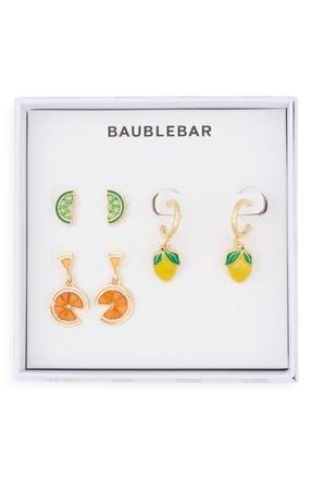 BaubleBar Youre the Zest Set of 3 Assorted Earrings in Yellow Multi at Nordstrom Rack