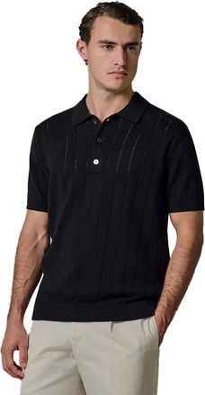 Profuomo Poloshirt Profuomo navy met structuur