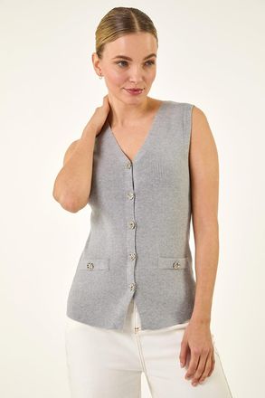 DUSK Buttoned Knit Waistcoat
