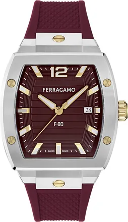 Ferragamo F-80 Tonneau Silicone Watch
