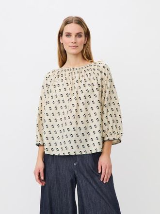 Masai Boat Neck Gathered Blouse in Olivine at Nordstrom, Size X-Large