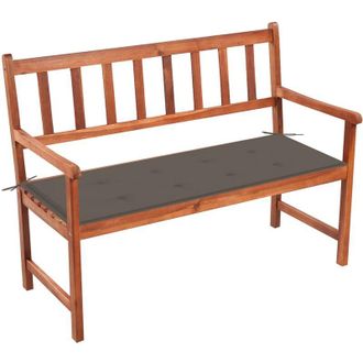 vidaXL Banco De Jard&iacute;n Con Coj&iacute;n Madera Maciza De Acacia 120 Cm Vidaxl