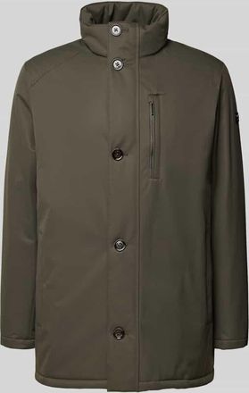 Bugatti Regular Fit Parka mit Stehkragen in Oliv, Größe 48