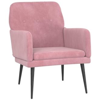 vidaXL Sill&oacute;n De Terciopelo Rosa 62x79x79 Cm Vidaxl
