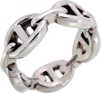 Herm&egrave;s Silver 925 Band Ring (Pre-Owned)
